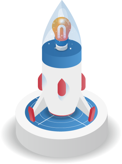 Home 3 | Rimshot Creative Rocket icon symbolizing rimshot creative’s grow stage—launching ongoing seo, print, and marketing strategies for client success